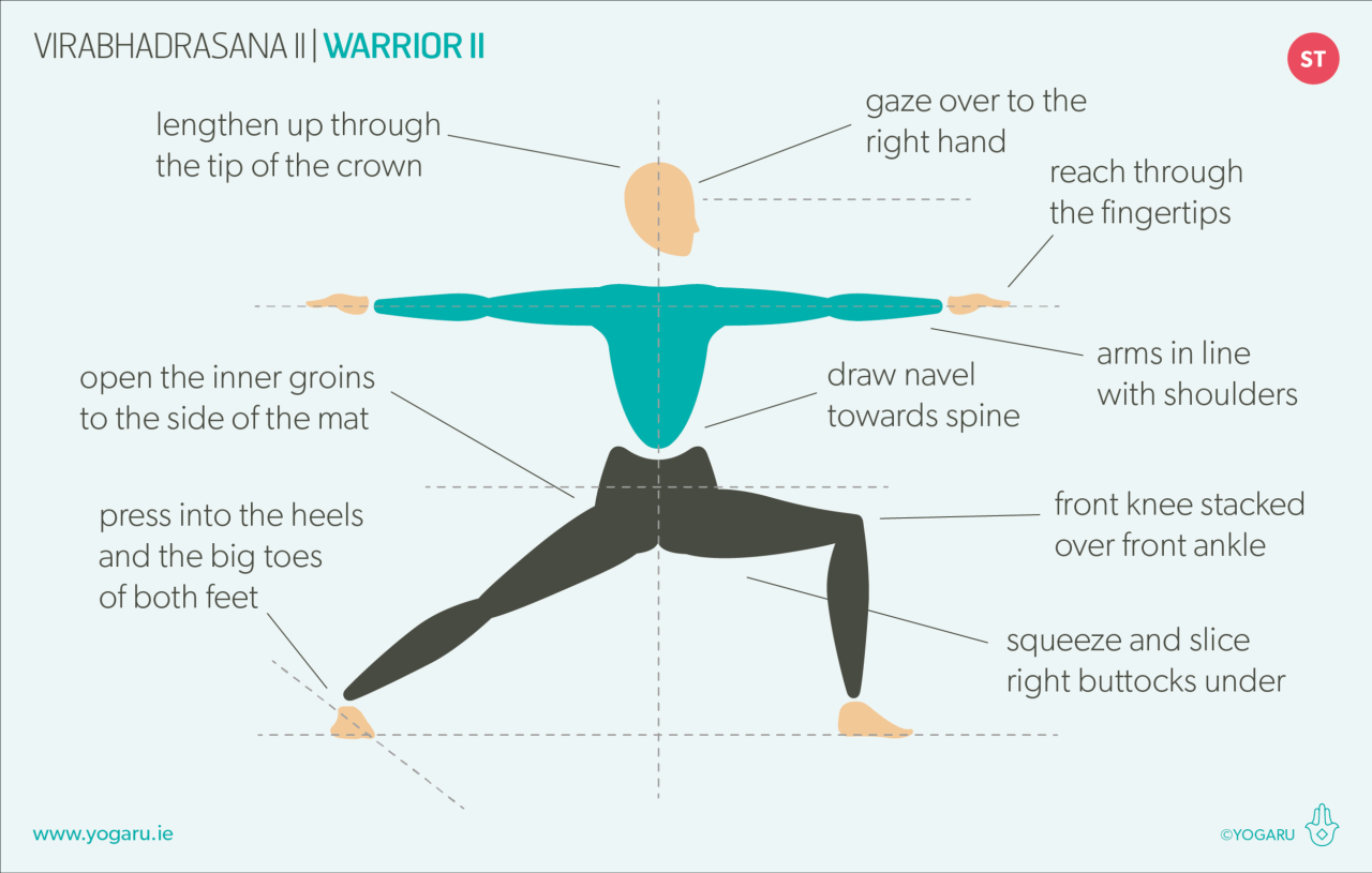 Virabhadrasana II - Warrior II — YOGARU Virabhadrasana II - Warrior II — YOGARU